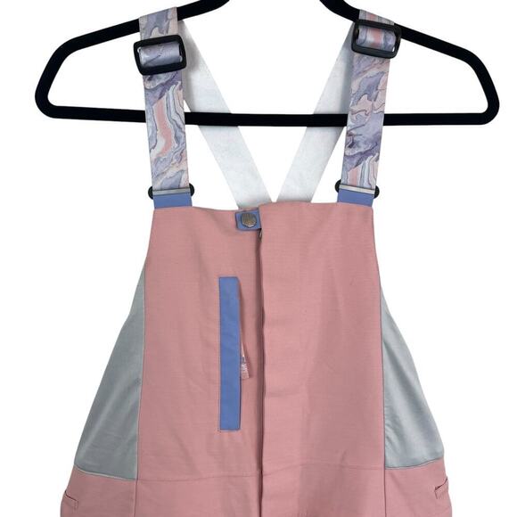 NWT Roxy Chloe Kim Insulated Waterproof Ski Snowboard Bib Pants Rose Pink Sz XS - Picture 3 of 13
